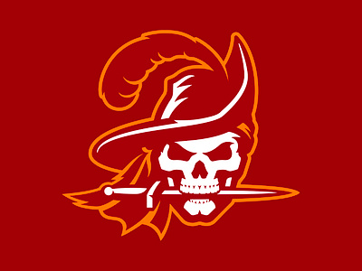 Tampa Bay Buccaneers Rebrand athletic buccaneer custom dagger design hat illustration mascot pirate sports sword tampa