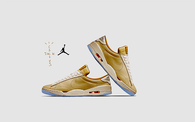 Air jordan travis scott - cactus jack concept 2020 app branding design icon illustrator logo minimal typography ux web