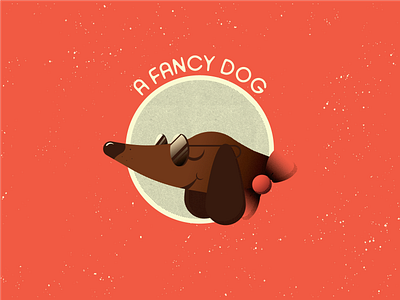 A fancy dog character design daschund dog fancy illustration vector