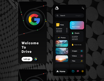 Google drive instagram darkmode adobexd app branding clock app creative design illustration logo minimal smarthome ui ux