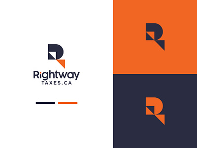 Right way taxes logo concept