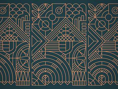 Art Deco Denver art deco pattern pattern design steve bullock vectorart