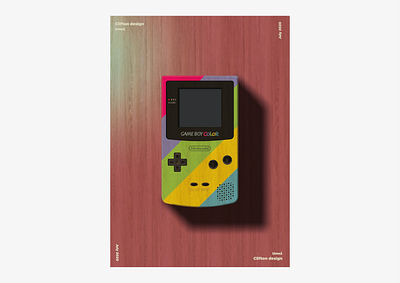 Gameboy color art artwork design gameboy color illustration illustrator photoshop poster art texure vector