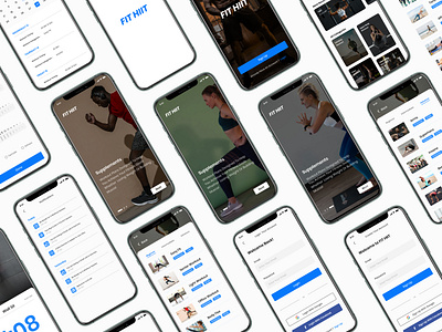 fit HIIT app UI & UX CASE STUDY app branding design icon illustration illustrator logo typography ux website