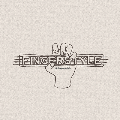 Fingerstyle Icon graphicdesign handmade icon line art vintage