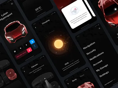 📁 +Project File! | EV Supercar Connect App app automotive car connect electric vehicle ev illustration interaction ios mobile supercar tesla ui