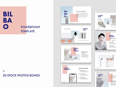 Bilbao - Powerpoint Template + 20 Photos Bonus branding design design template download graphic design graphics minimal modern modern design powerpoint powerpoint design powerpoint presentation powerpoint presentation template powerpoint template powerpoint templates presentation presentation template screen design stock photos white