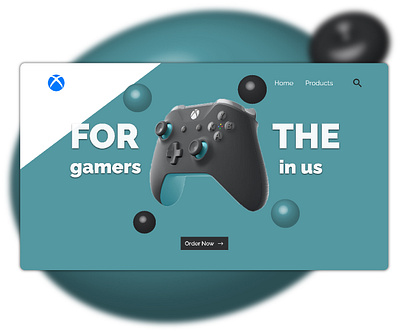 Xbox Controller Landing Page 3d controller illustration minimal technology ui ux web web design webdesign website xbox