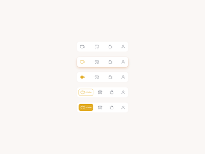 Exploring menu component for mobile app app mobile coffee design menu mobile mobile ui success ui uidesign uiux