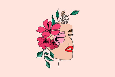 Flower Queen 01 branding color design drawing fashion flat illustration illustrator line line art logo minimal texture tshirt art vector vector illustration vectorart vectors
