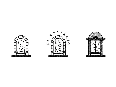 "El Desierto" Sketches branding design icon illustration logo