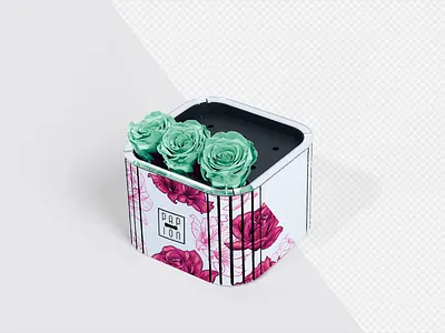 Flower Boxes - Package Design box box template branding corporate identity design flower flower box mock up mockup package realistic roses showcase template