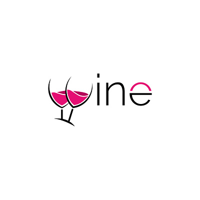 Wine Logo branding flatdesign glass illustration illustrator logo minimal unique vector wine