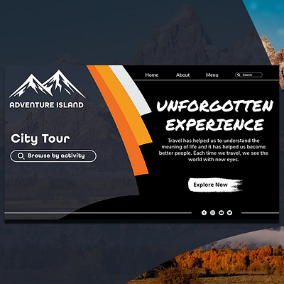 AdventureTrip - ISLAND adventure advertising branding dailyui designs graphic graphic design graphicdesign himalaya himalayan landing page tour tourism traditional travel ui ui design ux web website