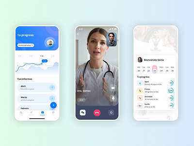 Physiotherapy and Health app II app design dribbble facetime ios iphone medical mobile task typography ui ux videocall