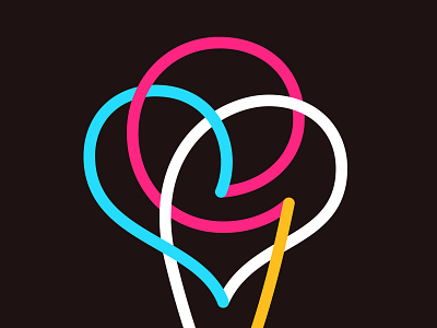 Ice Cream colorful logo heart heart logo ice ice cream icon ice cream logo icecream icon icons line logo logo love mark symbol