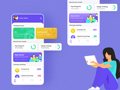 Design- eLearning App adobe xd dailyui design e learning app mobile app mobile design ui ux