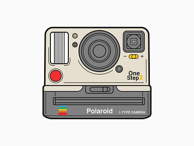 Polaroid OneStep 2 Camera Vector Art camera digitalart drawing illustration key6 art key6art polaroid polaroid camera popart vectorart