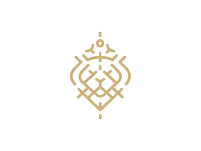 Logo design concept - Lion in the crown branding branding concept crown linear icons lion logo
