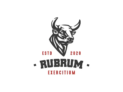 Bull head logo design boxing branding bull classic gym illustration logo mma modern negative space sport strength