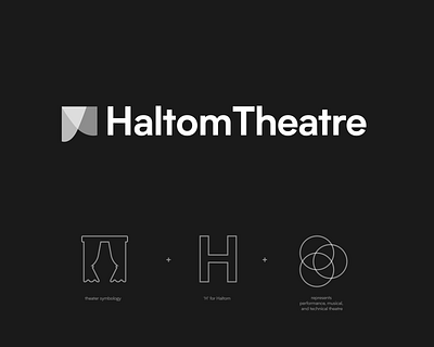 HaltomTheatre branding design entertainment flat icon logo theater theatre typography wordmark