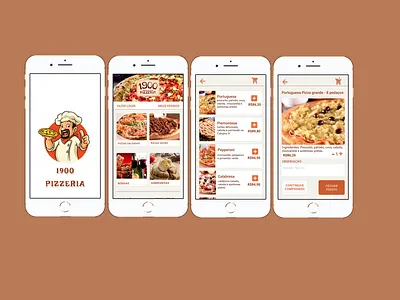 Redesign App Pizzeria 1900 android app app app design application design pizza pizzeria redesign restaurant restaurant app user interface
