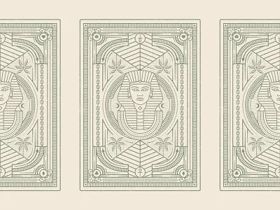 Vintage Playing Cards badge cards chain egypt games gritty heart palmtree playing cards poker pyramid retro design spade