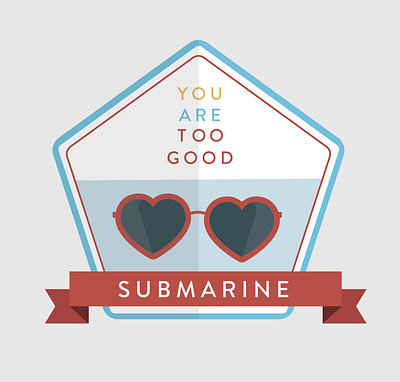 Submarine design flatdesign illustration