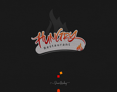 Hungry Restaurant Logo Design brand identity branding design lettering logo logo design logodesign logotype typography typography logo