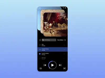 Daily UI 005 - Music Player App album app design daily ui daily ui challenge dailyui design figma flat interface minimal mobile app music music app music player ui ux uxui