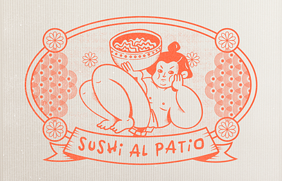 Sushi Sello branding character design illustration japan logo procreate stamp stamp design sushi