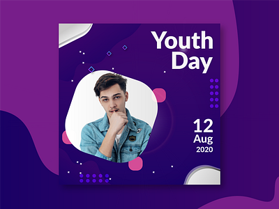 INSTAGRAM POST Design - Youth Day ads design adsense banner design concept facebook ad facebook post free templates freelance google ads illustration instagram banner instagram post instagram stories modern modern design social media design trendy typography vector web banner