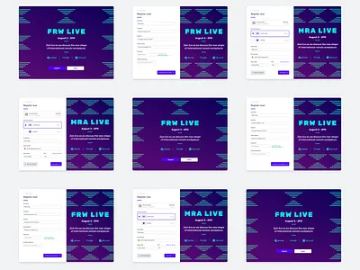 Event registration - Landing page checkout credit card daily event form landing page login payment registration sign up ui visual