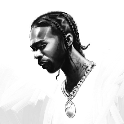 Pop Smoke illustration musician portrait rap rapper