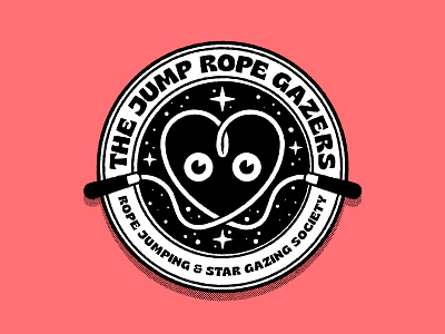 Jump Rope Gazers – Dumb Fun, Badge Design badge badge design badge logo badges black and white club graphic design illustration logo music patch patch design patches society stars vector vector art