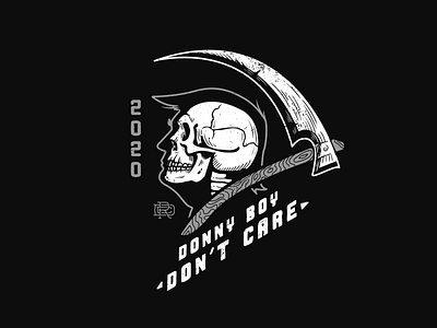 Donny Boy Don't Care adobe illustrator art artwork black and white design distressed graphic design illustration logo personal brand trump