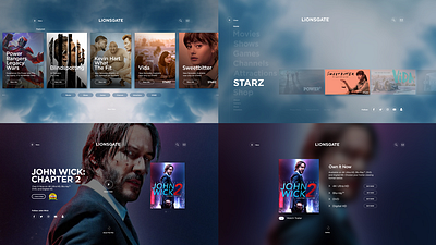 Lionsgate.com movies movies app ui web webdesign website