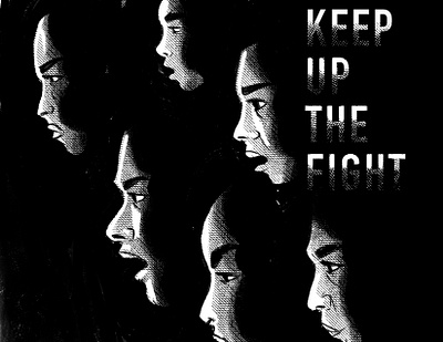 Keep Up The Fight black and white design drawing illustration illustration art pen pen and ink people protest