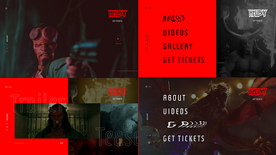 Hellboy design hellboy movies typography ui webdesign website