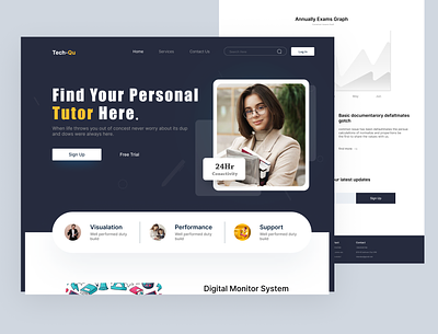 Online Tutor-Webpage concept idea illustration mansoor ui unlikeothers ux web