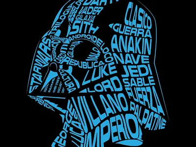 Darth vader illustration tipography darthvader illustration starwars text tipography