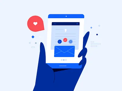 checking emails character design email hand illustration phone style tech wfh