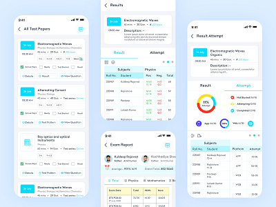 School Test Paper and Results animation design education educational exam graphic design illustration kids kit learning english mobile app design question paper result school app test paper typography ui web