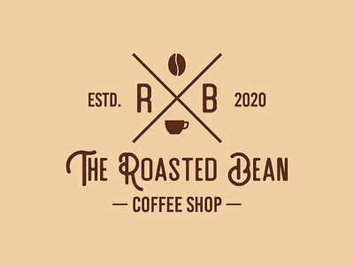 Daily Logo Challenge #6 - The Roasted Bean coffee shop coffee shop logo dailylogo dailylogochallenge design graphicdesign logo logodesign