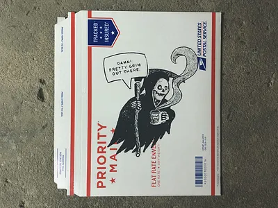 Pretty Grim 2d cartoon grim reaper illustraion political