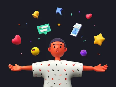 love it 3d abstract c4d cinema 4d design geometric photoshop ui ux web