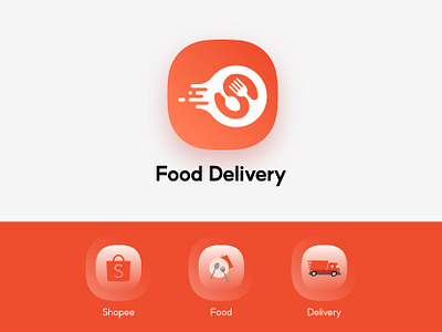 Shopee Food Delivery APP Icon Redesign Concept app app icon app icon design application branding dailyui delivery app design food app food delivery app foodie gradient icon logo redesign sketch ui vector