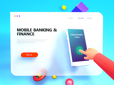 Web Illustration 3D Version UI UX 3d bank best free get hand latest look mobile model new populer recent solution top trending ui ux view webdesign