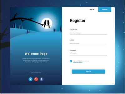 Register Page Website blue design illustration illustrator mock up mock up mockup register form register page ui ui ux ui design uidesign uiux web design webdesign website website design