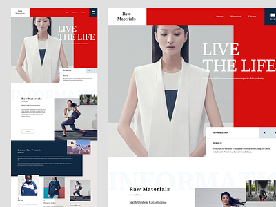 Live the Life black design red ui ux web web design